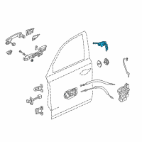 OEM 2014 Acura MDX Cylinder, Driver Side Door Diagram - 72185-TZ5-A01