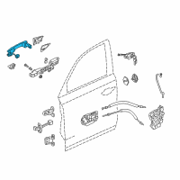 OEM 2014 Acura MDX Handle, Right Front Diagram - 72141-TZ5-A12