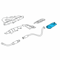 OEM 1998 Chevrolet Cavalier Exhaust Muffler Assembly (W/ Tail Pipe) Diagram - 22648874