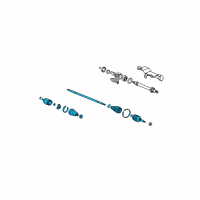 OEM 2002 Honda CR-V Driveshaft Assembly, Driver Side Diagram - 44306-S9A-N00