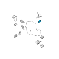 OEM 2006 Nissan Altima Engine Mounting Insulator , Rear Diagram - 11320-8J005