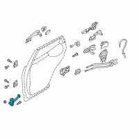 OEM 2018 Hyundai Santa Fe Sport Checker Assembly-Rear Door, RH Diagram - 79490-2W000