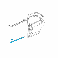 OEM 2003 Honda Accord Protector, R. RR. Door *NH578* (TAFFETA WHITE) Diagram - 75303-SDA-A11ZD