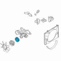 OEM Nissan Pathfinder Pulley-Fan & Water Pump Diagram - 21051-0W001