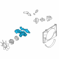 OEM Nissan Xterra Pump Assembly Water Diagram - 21010-4S10A