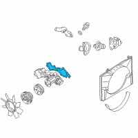 OEM Nissan Xterra Gasket-Water Pump Diagram - 21014-0W000