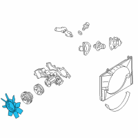 OEM 1998 Infiniti QX4 Fan-Cooling Diagram - 21060-40P0A