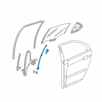 OEM 2008 Acura RL Sash, Left Rear Door Quarter Diagram - 72771-SJA-A11