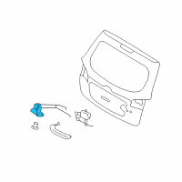 OEM Hyundai Tail Gate Latch Assembly Diagram - 81230-0W000