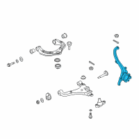OEM Kia Front Axle Knuckle Left Diagram - 517152J002