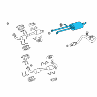 OEM Toyota Tundra Muffler & Pipe Diagram - 17420-0S070