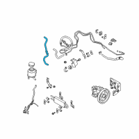 OEM 2011 Infiniti FX50 Power Steering Suction Hose Assembly Diagram - 49717-1CA0A