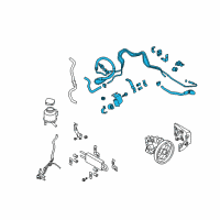 OEM 2014 Infiniti QX70 Power Steering Hose & Tube Set Diagram - 49710-1CA0B