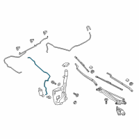 OEM Lincoln Continental Washer Hose Diagram - GD9Z-17A605-A