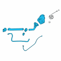 OEM 2016 Chevrolet Silverado 1500 Filler Pipe Diagram - 23395446