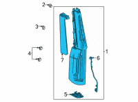 OEM 2021 Cadillac Escalade ESV Tail Lamp Diagram - 84853177