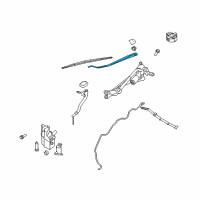 OEM 2007 Infiniti M35 Window Wiper Arm Assembly Diagram - 28881-EH100