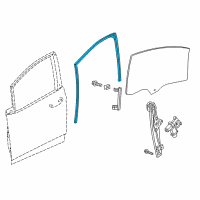 OEM 2021 Chevrolet Bolt EV Glass Run Diagram - 42562887