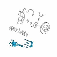 OEM 2011 Honda Civic Caliper Sub-Assembly, Right Front Diagram - 45018-SNC-000