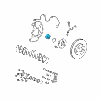 OEM 2009 Honda Civic Bearing Assembly, Front Hub (Koyo Seiko) Diagram - 44300-SNA-952