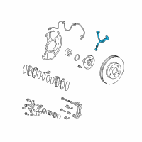 OEM 2007 Honda Civic Hose Set, Left Front Brake Diagram - 01465-SNA-A02