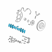 OEM Acura ILX Front Brake Pad Set Diagram - 45022-S5B-J01