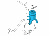 OEM Kia Niro EV Reservoir Tank Assembly Diagram - 25430Q4500