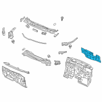 OEM 2012 Honda Civic Insulator, Dashboard (Lower/Outer) Diagram - 74251-TR0-A00