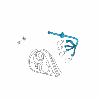 OEM 2003 Hyundai Tiburon Rear Combination Holder & Wiring Diagram - 92430-2C010