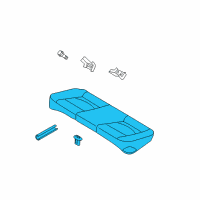 OEM 2013 Kia Forte Koup Cushion Assembly-Rear Seat Diagram - 891001M530AFU