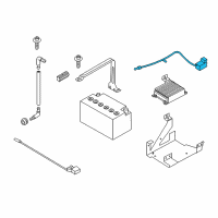 OEM 2012 BMW ActiveHybrid 5 Plus Pole Battery Cable Diagram - 61-12-9-232-587