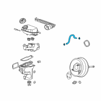 OEM 2010 Saturn Sky Hose Asm-Power Brake Booster Vacuum Diagram - 25910638