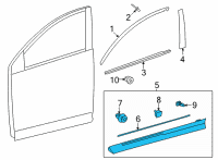 OEM Lexus NX450h+ MOULDING SUB-ASSY, F Diagram - 75073-78020