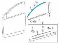 OEM 2021 Toyota RAV4 Prime Reveal Molding Diagram - 75072-0R010