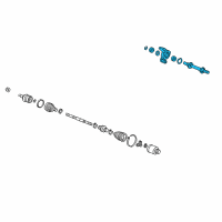 OEM 2014 Acura ILX Shaft Assembly, Half (At) Diagram - 44500-T0C-P00