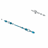 OEM Acura ILX Driveshaft Assembly, Driver Side Diagram - 44306-TS4-T01