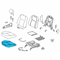 OEM 2014 Toyota Yaris Seat Cushion Pad Diagram - 71511-52710