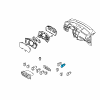 OEM 2009 Hyundai Tucson Switch Assembly-Windshield Deicer Diagram - 93720-2E001-CA