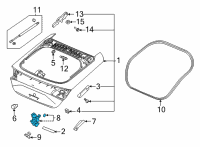 OEM 2022 Honda Civic LOCK ASSY-, TAILGATE Diagram - 74800-T47-A10