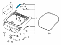 OEM 2022 Honda Civic HINGE, L- TAILGATE Diagram - 68260-T47-A00