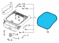 OEM 2022 Honda Civic WEATHERSTRIP Diagram - 74440-T43-J01