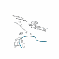 OEM 2007 Chevrolet HHR Hose-Windshield Washer Pump Diagram - 15825367