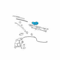 OEM 2007 Chevrolet HHR Motor Asm-Windshield Wiper Diagram - 15793207