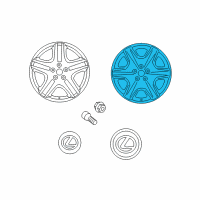 OEM 2005 Lexus LS430 Wheel, Disc Diagram - 42611-50390