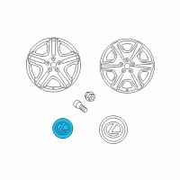 OEM Lexus Ornament Sub-Assy, Wheel Hub Diagram - 42603-50270