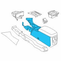 OEM 2012 Chrysler 300 Console-Floor Diagram - 1JN68DX9AG