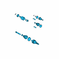 OEM 2013 Toyota Highlander Axle Shaft Assembly Diagram - 42340-48070