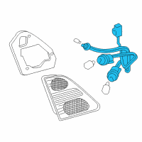 OEM 2001 Lexus LS430 Socket & Wire, Rear Lamp Diagram - 81585-50110