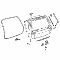 OEM Jeep Cherokee Liftgate Gas Cylinder Prop Diagram - 68103073AD