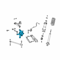 OEM 2000 Lexus GS300 Carrier Sub-Assy, Rear Axle, RH Diagram - 42304-30070